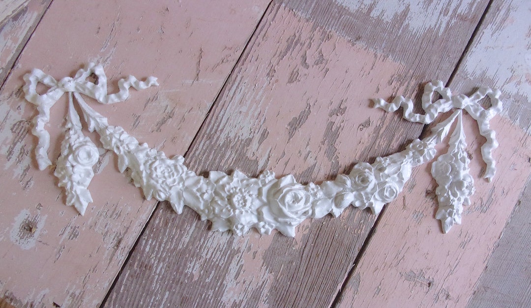 Shabby Chic Furniture Appliques Large Swag Flexible Onlays Etsy