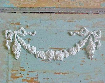 Roses Swags FURNITURE APPLIQUES Onlays Mouldings Architectural Antique Salvage / Made in the Usa!