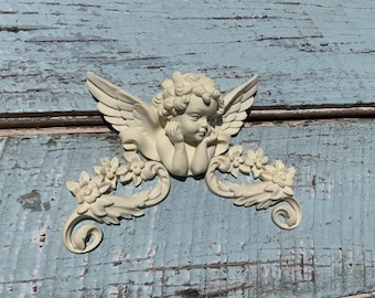 Angel Wings  Cherubs Floral  Furniture Appliques Onlays mouldings FLEXIBLE!