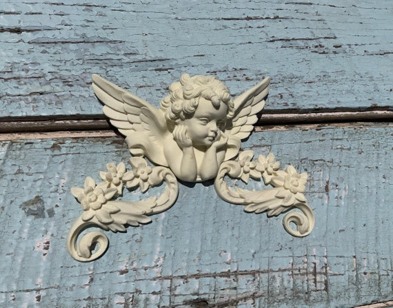 Angel Wings  Cherubs Floral  Furniture Appliques Onlays mouldings FLEXIBLE!