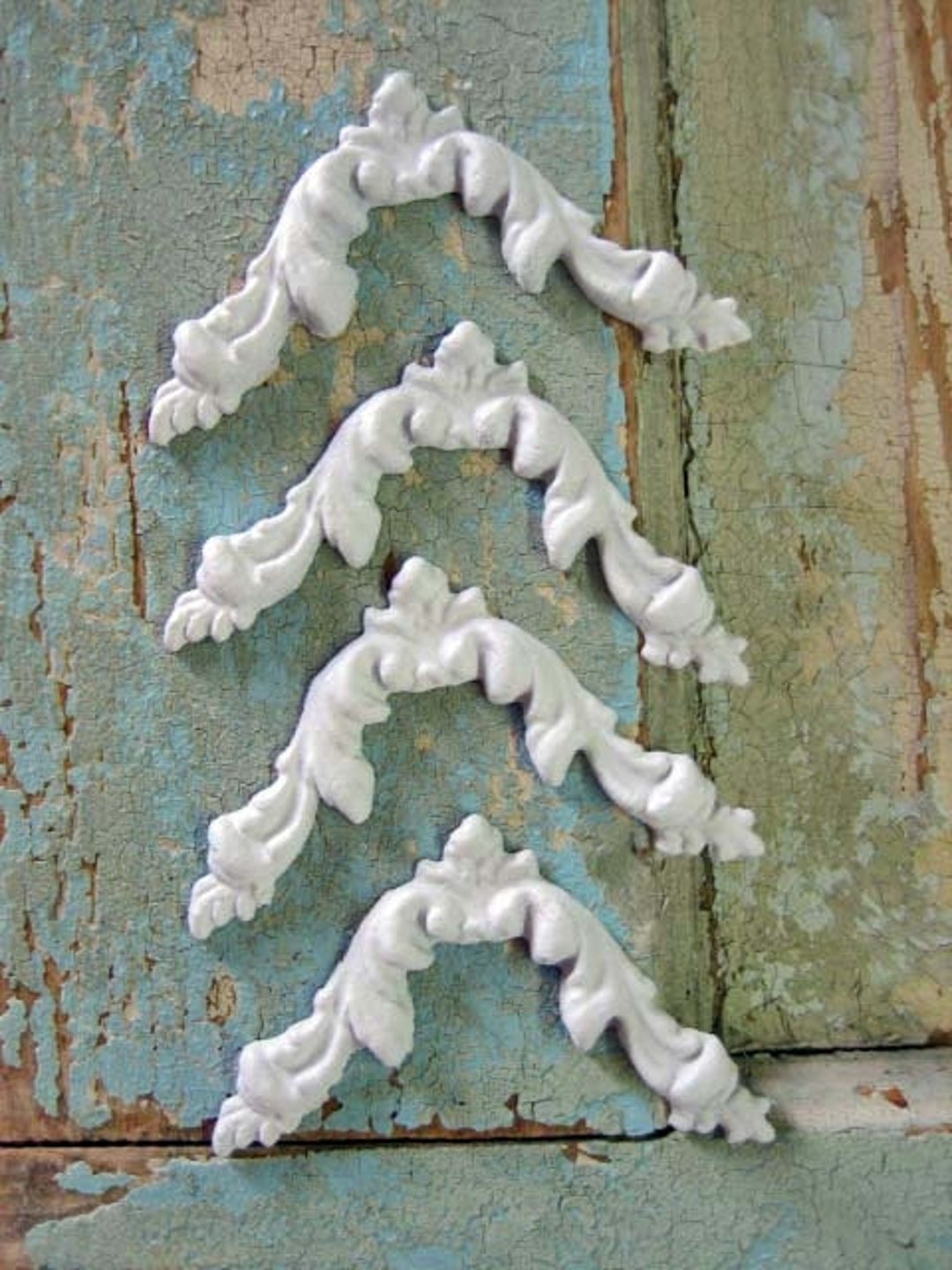 Shabby Chic FURNITURE APPLIQUES Decorative Corners set of 4 Etsy