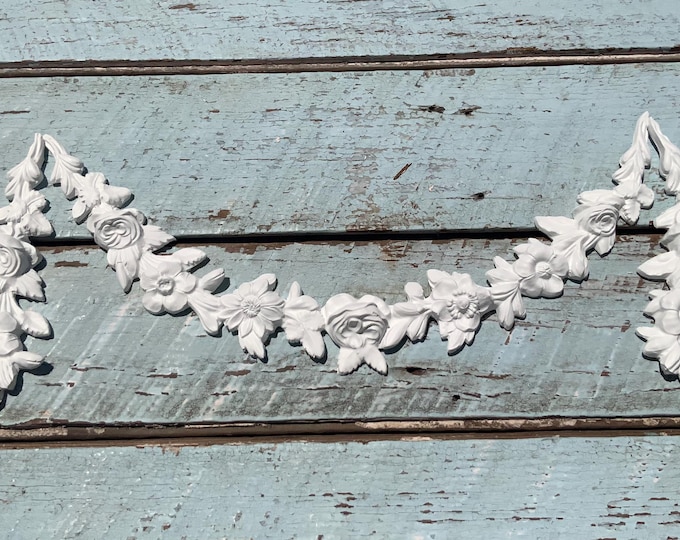 Featured listing image: FRENCH ROSES Swags Large /drops Furniture Appliques Onlays Mouldings Architectural Ornaments / FLEXIBLE