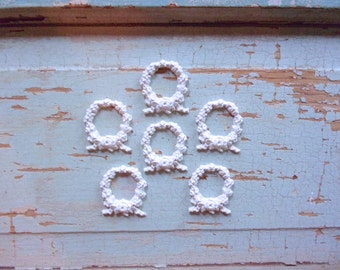 Baby floral Wreaths FURNITURE APPLIQUES  (6) Flexible Paintable !