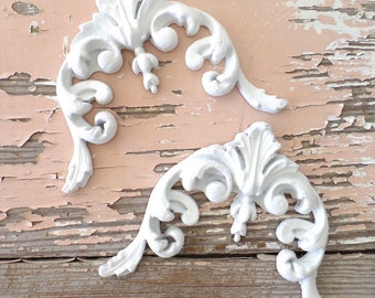 Architectural Carved Corners FLEXIBLE Set of 2 Furniture Appliques onlays