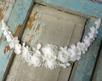 Roses French Swag LG Onlays Furniture Appliques Mouldings FLEXIBLE