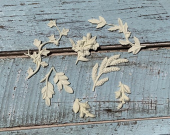FLORAL LEAF LOT Wall Decor Art Crafts Frame details Furniture Appliques Flexible!