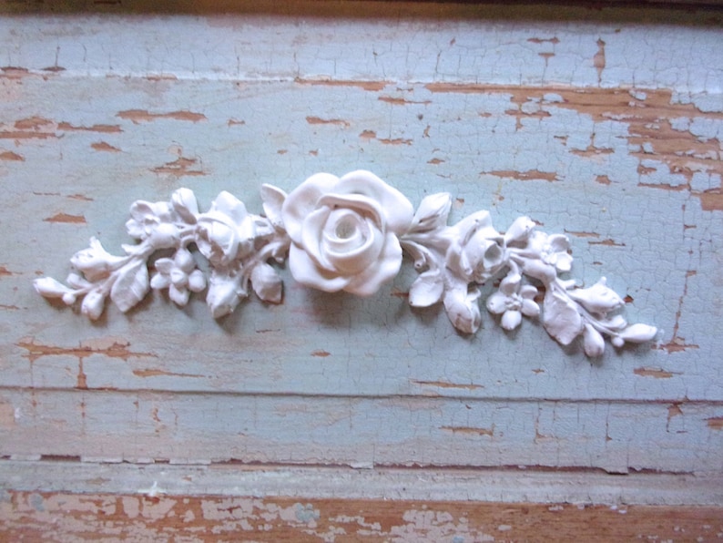 Shabby Chic Rose Furniture Appliques Flexible And Stainable Etsy