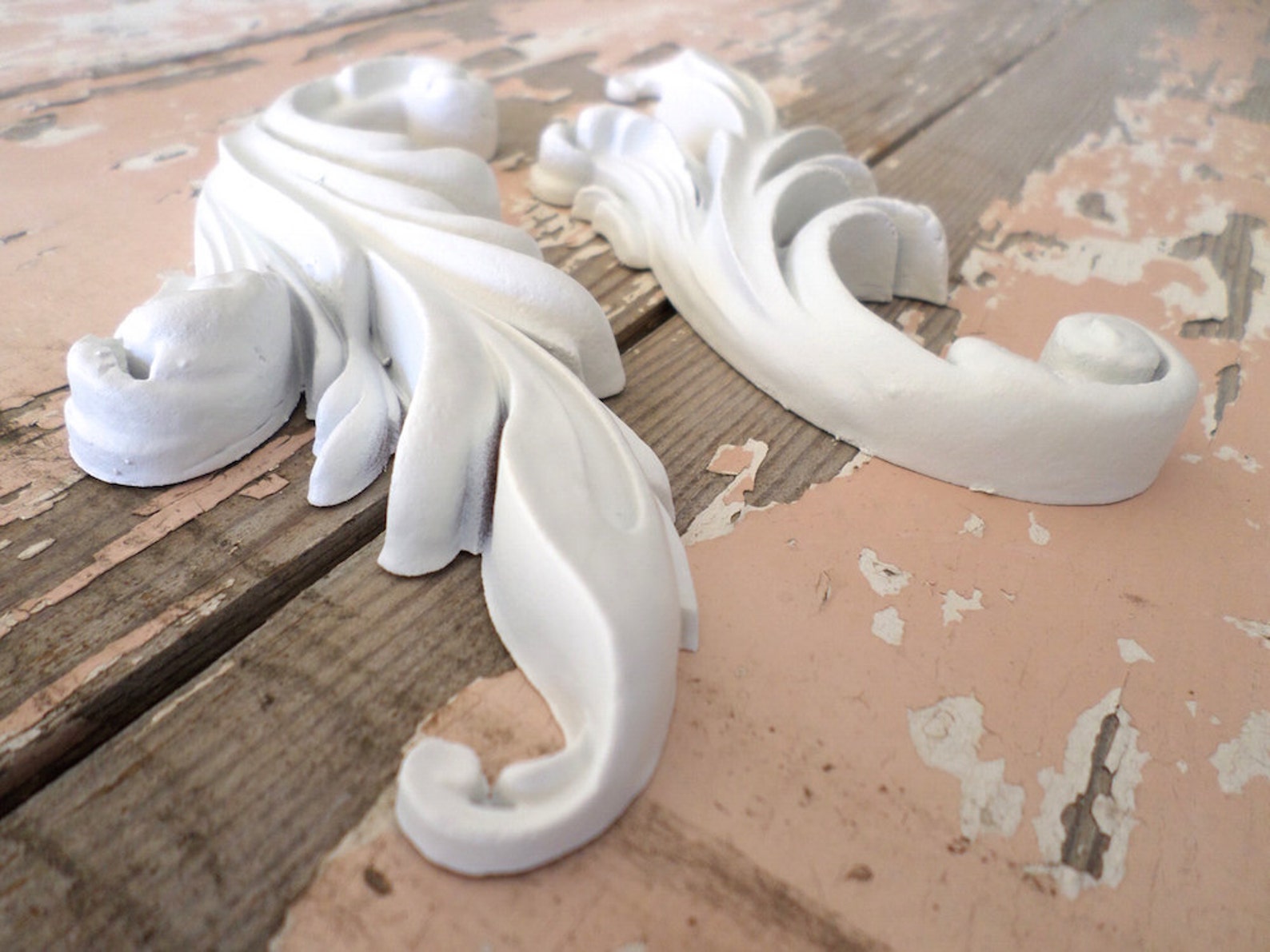 Shabby Chic Furniture Appliques Onlays FLEXIBLE 2 PC Etsy