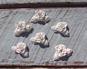 ROSES Furniture Appliques Onlay Set of 6 - Architectural mouldings Onlays FLEXIBLE! New!