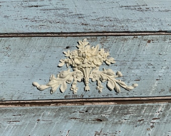 ROSES BOUQUET CREST French Furniture Appliques Architectural Onlays Mouldings