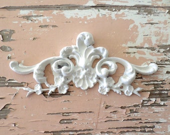 ONLAYS MOLDINGS NEW SHABBY & CHIC ROSE ARCHITECTURAL FURNITURE APPLIQUES