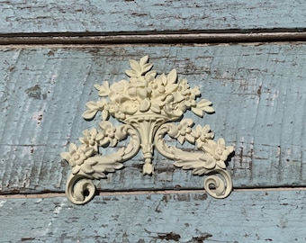 ROSE Bouquet Center Architectural FURNITURE APPLIQUES Onlays Mouldings Flexible!