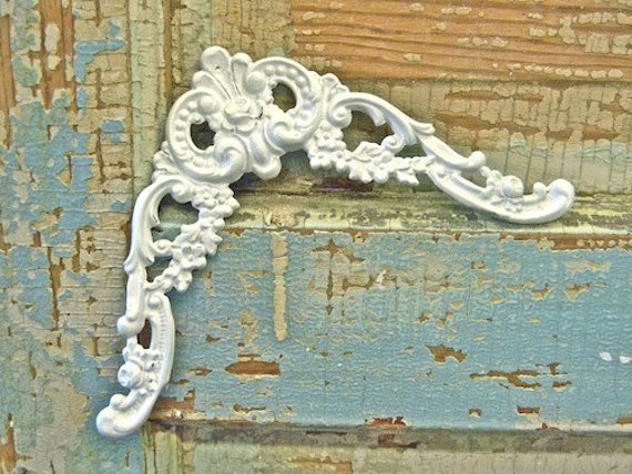 SHABBY & CHIC ROSE SCROLL FURNITURE APPLIQUE  FLEXIBLE 