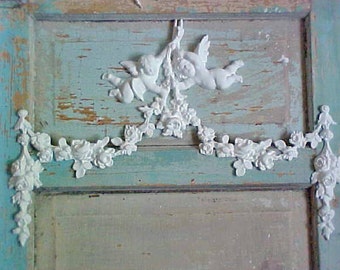 Angel Wings Cherubs Furniture Appliques Architectural Onlays Flexible!  Roses Vines Swags Drops