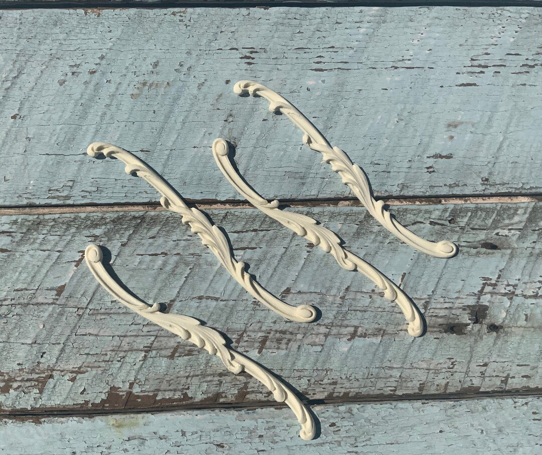 ARCHITECTURAL MOULDINGS TRIMS Furniture Appliques Onlays / 4 Pc’s ...