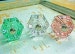 Shabby Chic Glass Knobs *VINTAGE Furniture Knobs  * Shabby chic 