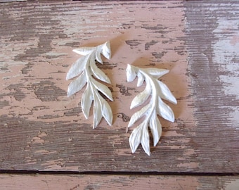 Shabby Chic Furniture Appliques * Architectural Leaves (set of 2) * Paintable  * Flexible *
