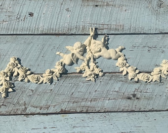 Angel Wings / Cherubs Furniture Appliques Architectural Onlays Flexible!  ROSES Vines Swags Drops NEW!