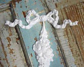 Furniture Appliques Shabby Chic Bow Drop Vintage Antique Carvings Flexible
