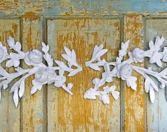 Roses Floral Wall Decor Furniture Appliques Onlays Mouldings Decorative FLEXIBLE