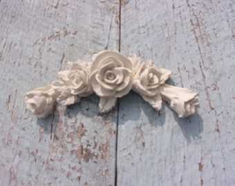 FURNITURE APPLIQUES Rose Bouquet Shabby Chic Roses Onlays Architectural  Mouldings Trims