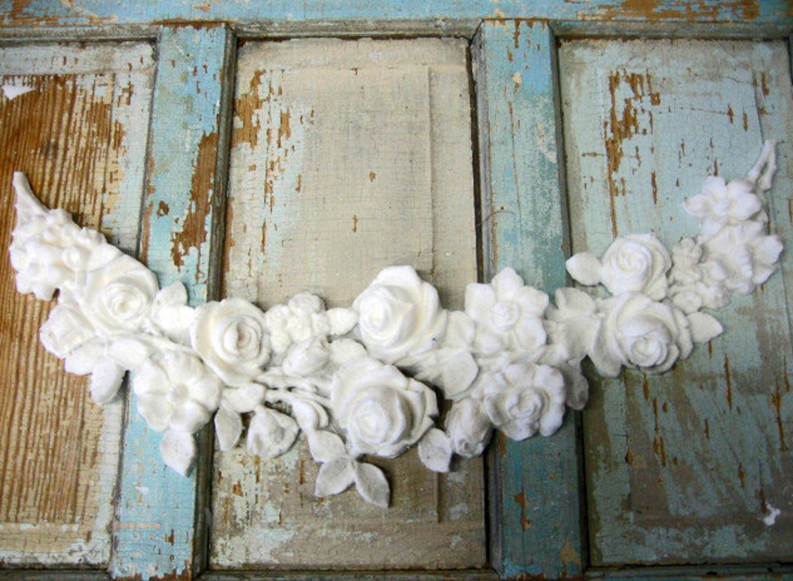 French Rose FURNITURE APPLIQUES ONLAYS Huge Rose Swag Etsy