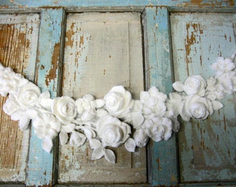 French Roses FURNITURE APPLIQUES Onlays Huge Rose Swag Architectual Onlays FLEXIBLE