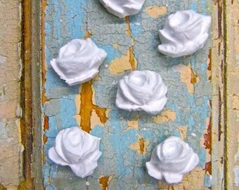 Shabby Chic Baby Roses Set of 12 Furniture Appliques Onlays Mouldings