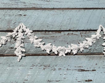 FRENCH ROSES Swags Large /drops Furniture Appliques Onlays Mouldings Architectural Ornaments / FLEXIBLE