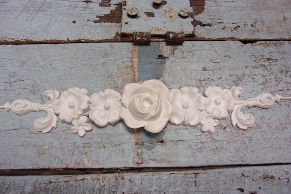 Furniture Onlays Appliques Shabby Chic Angel wings Furniture Moldings Roses Garland Shabby Chic Roses Center
