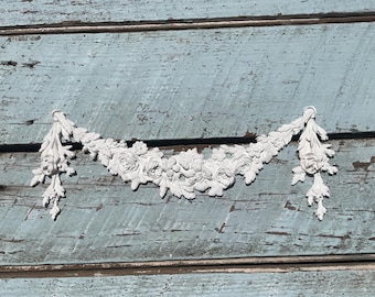 ROSE Swag Drops  Furniture Appliques Onlays Mouldings Architectural Ornaments / FLEXIBLE