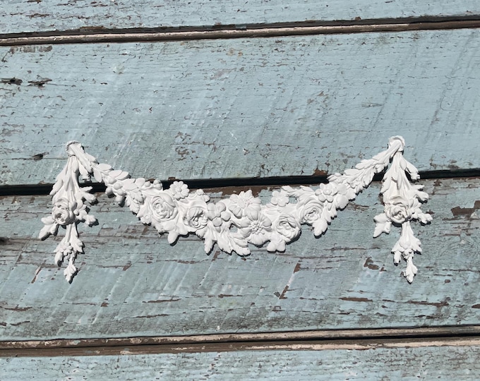Featured listing image: ROSE Swag Drops  Furniture Appliques Onlays Mouldings Architectural Ornaments / FLEXIBLE