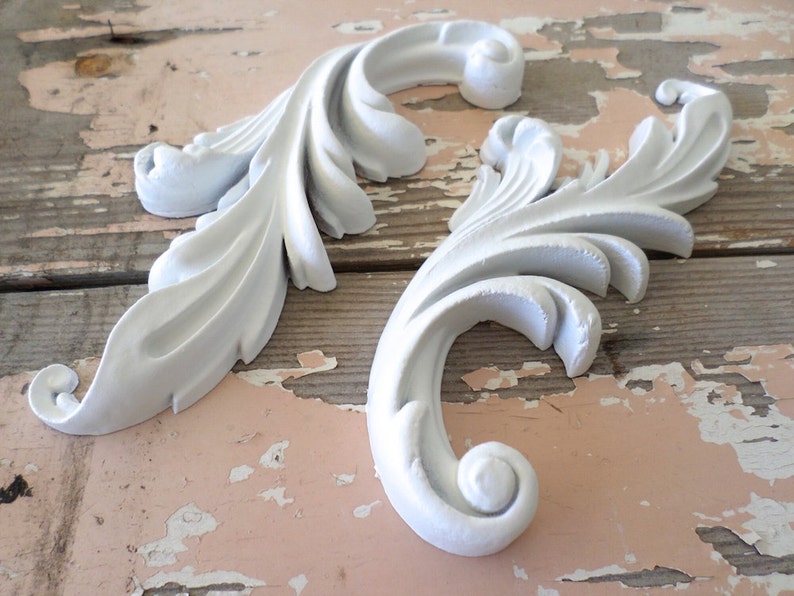 Shabby Chic Furniture Appliques Onlays FLEXIBLE 2 PC Etsy