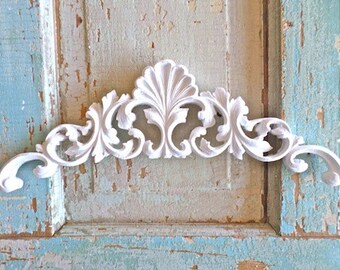 Shell Carved Crest FURNITURE APPLIQUES Onlays - Flexible - Paintable