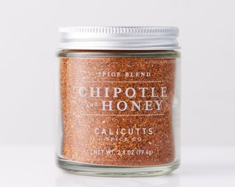 Chipotle & Honey - Handcrafted Spice Blend - 2.8 ounces in Glass Jar, Preservative and Gluten-Free