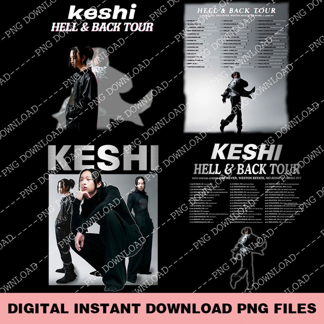 Keshi World Tour 2023 2 Sides PNG Keshi Hell Heaven Tour Etsy