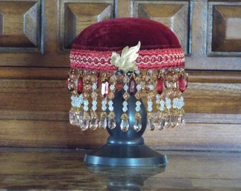 Vintage Style Pincushion - Antique Pincushion -  Pincushion - Victorian Pincushion - Gift for Quilter - Seamstress Gift - Hat Pin