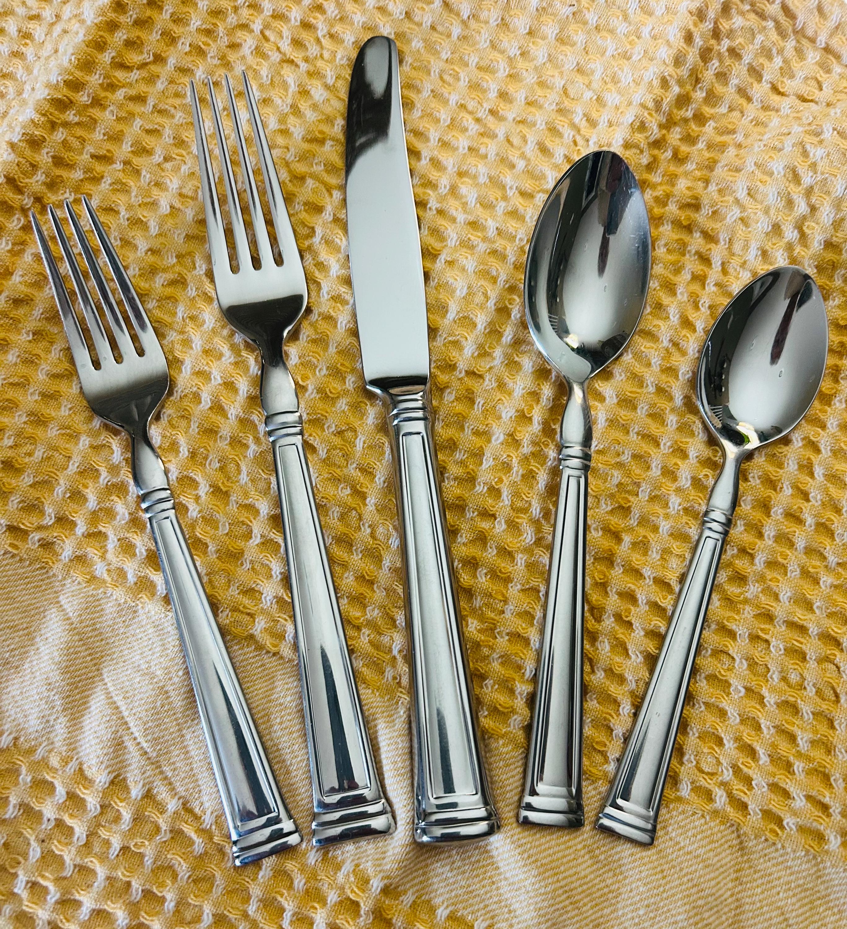 LENOX 18/10 Stainless ESQUIRE Pattern 58 Pieces | #1798650742 LENOX 18/10 Stainless ESQUIRE Pattern 58 Pieces | #1798650742