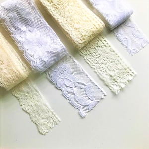 Cream and White Lace Lot - Doll Craft Lace - Craft Lace - Lingerie Lace - French Lace - Victorian Lace - Antique Lace - Lace Destash