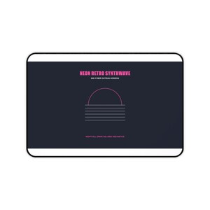 Tappetino da scrivania Synthwave Retro anni '80, tappetino per mouse Cyberpunk Outrun, tappetino per postazione di gioco Neon Horizon