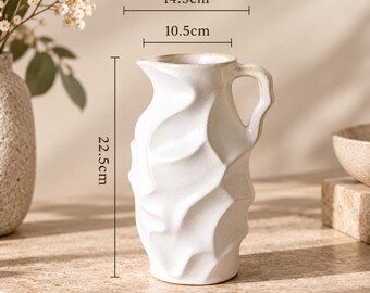 Wabi Sabi Ceramic Vase – Organic Shapes, Earthy Tones, Dried Flower Arrangement