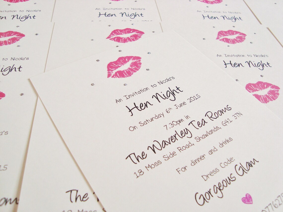 Hen Night Party Invitations Hen Weekend Invite Bride to Be Etsy