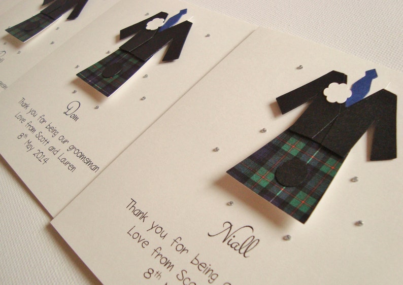 Personalised Handmade Usher Best Man Page Boy Kilt Scottish Image 0