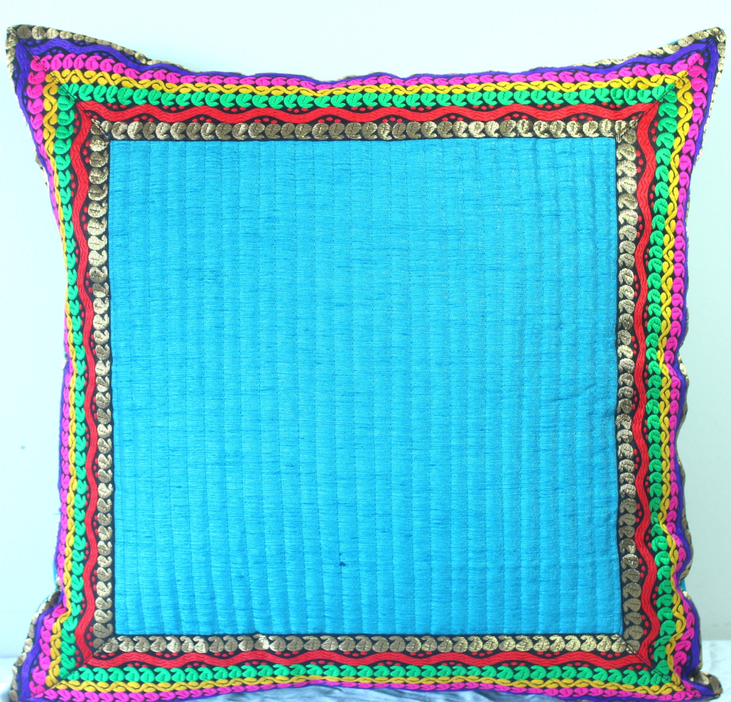 Teal Blue Throw Pillow Colorful Pillow Throw Pillow Cover Blue Etsy