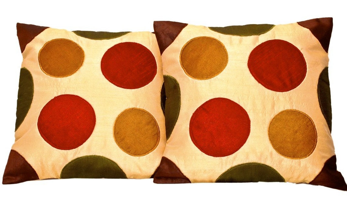 Circles Throw Pillow Colorful Throw Pillow Pillow Cover Accent Etsy