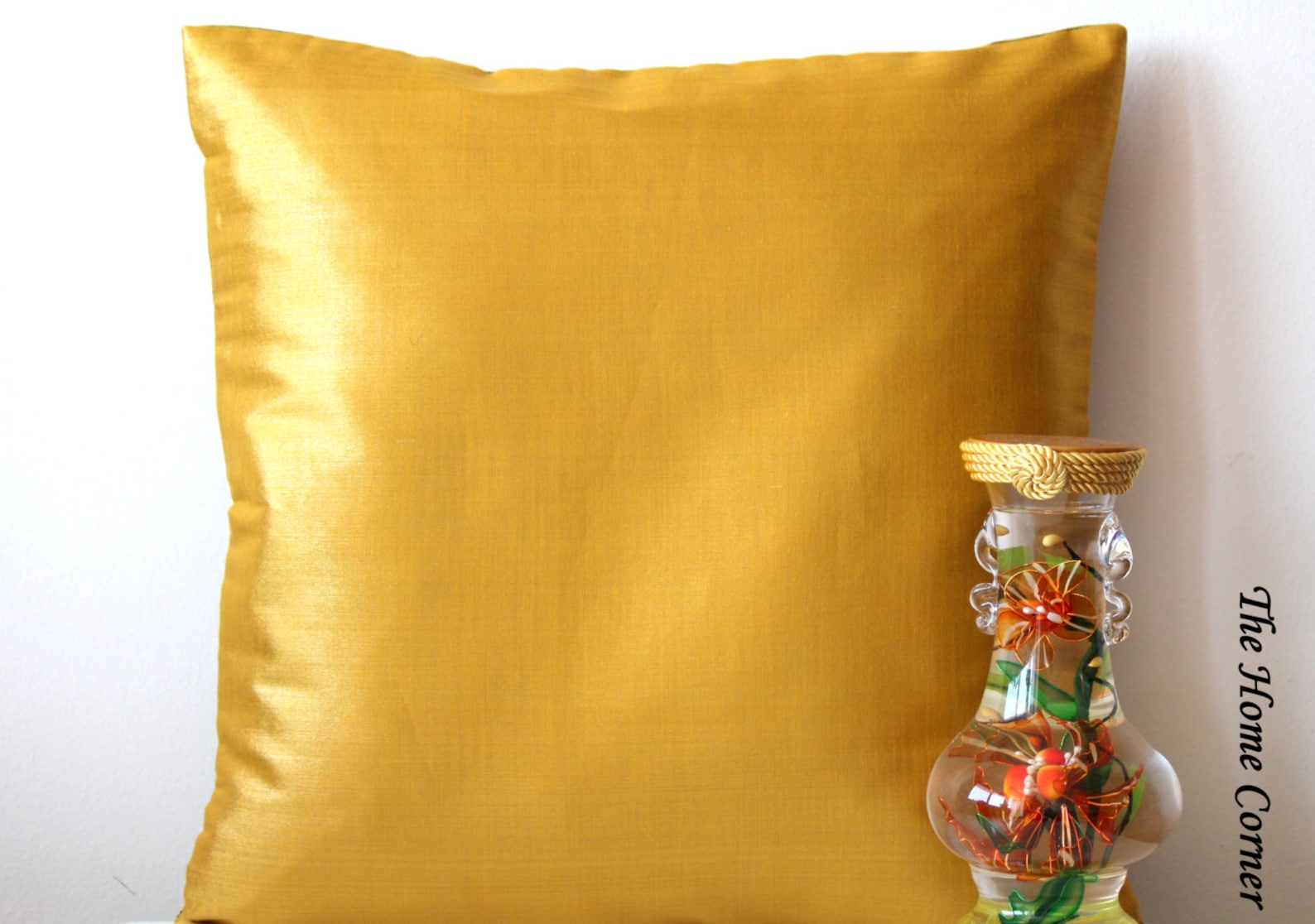 Gold Pillow Cover Solid Pillow Gold Silk Pillow Gold Cushion Etsy