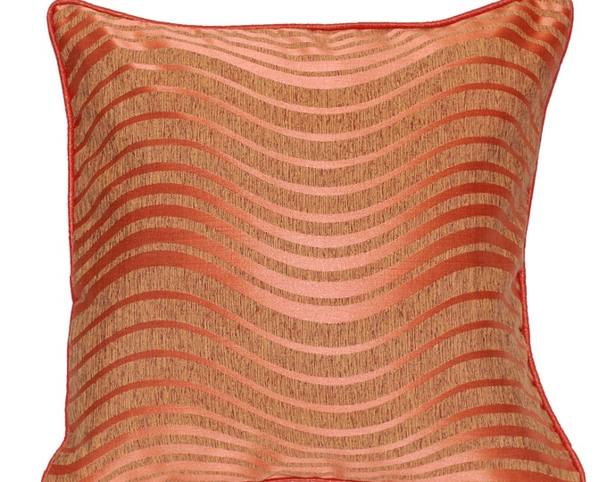 Peach Throw Pillow, Coral Throw Pillow, Decorative Throw Pillow