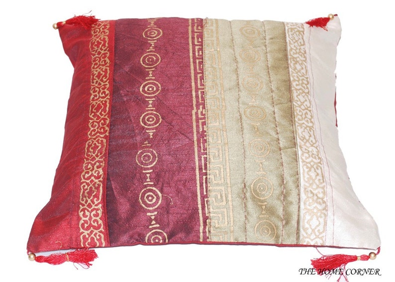 Red Brown Gold Pillow Cover Throw Pillow Pillow Cover Etsy