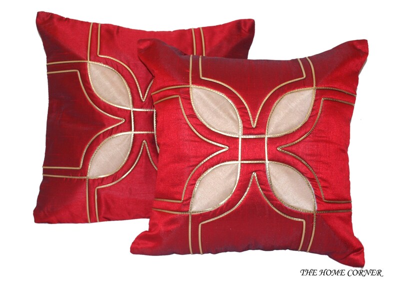 Christmas Decor Deep Red Throw Pillow Cover Pillow Red Accent Pillow