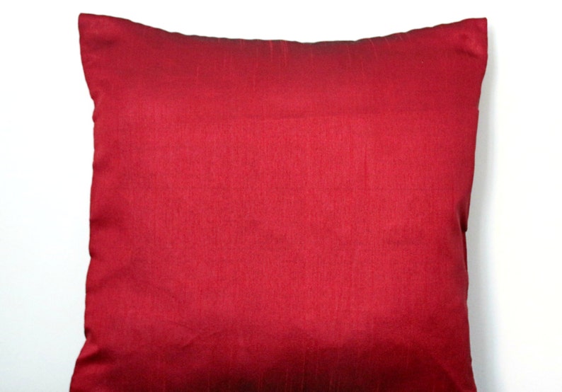 Maroon Pillow Deep Red Throw Pillow Cover Solid Pillows Etsy